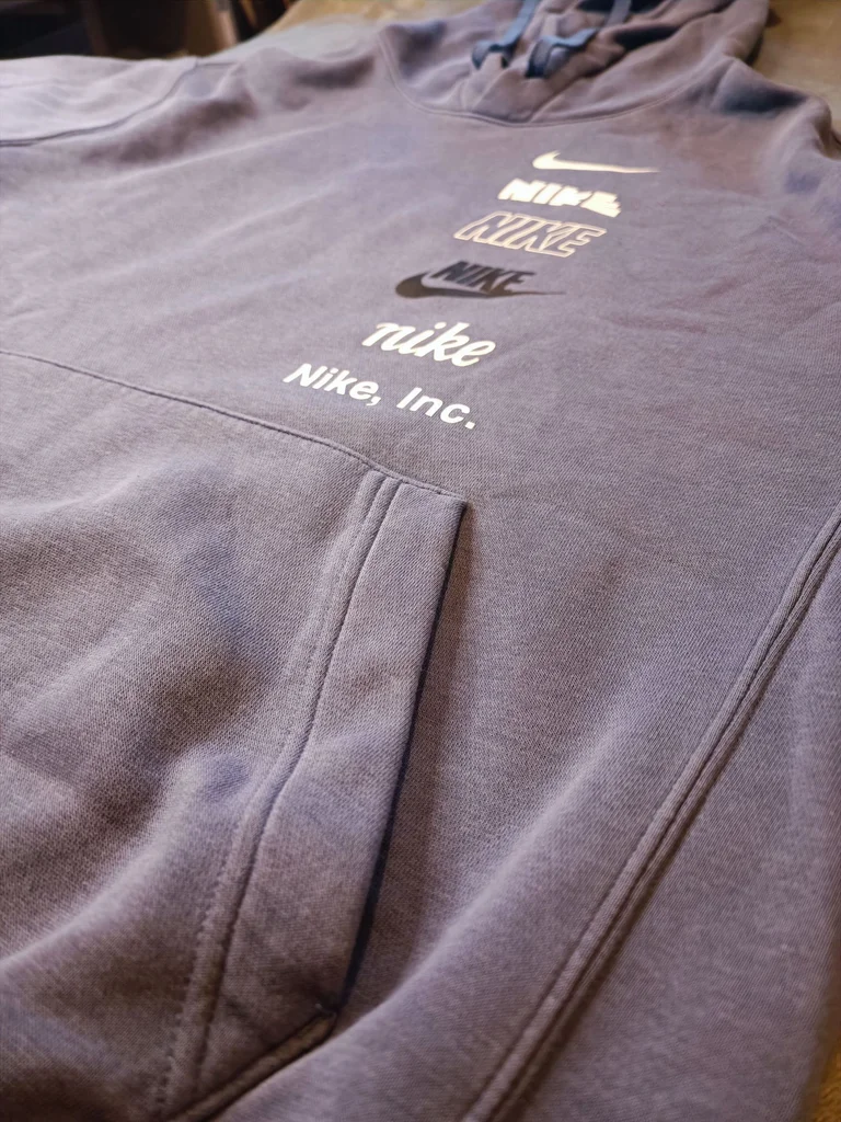 Nike pull hoodie with a hood in size S in very good condition, navy blue color – photo 4